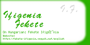 ifigenia fekete business card